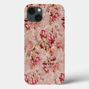 Kühles Damast-Blumenmuster Rosa Blumen Retro Case-Mate iPhone Hülle