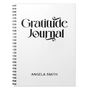 Kühles elegantes Typografie-Dankbarkeitstagebuch Notizblock