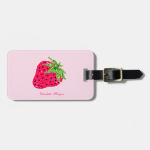 Kühles Glitter Erdbeere Rosa Gepäckanhänger
