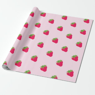 Kühles Glitter Erdbeere  Rosa Geschenkpapier