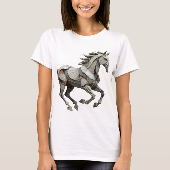 Kühles Grau ABSTRACTE KUNST Grafikdesign T-Shirt (Vorderseite)