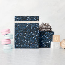 Kühles Jeansblau Feines Glittermuster