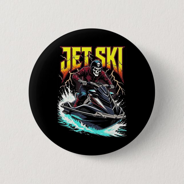 Kühles Jet Ski  Button (Vorderseite)
