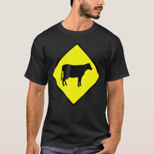 Kühles Kuhüberquerungsschild T-Shirt