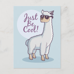 Kühles Lama Postkarte