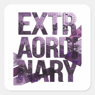 Kühles Lila EXTRAORDINÄRES Sticker-Design Quadratischer Aufkleber