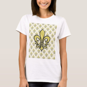 Kühles Mardi Gras Fleur de Lis Design T-Shirt