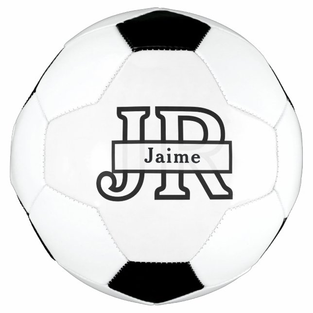 Kühles Monogramm Benutzerdefinierter Name Klassisc Fußball (Vorderseite)
