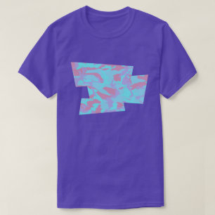 Kühles Pastell-Tarnmuster mit Pixel-Effekt T-Shirt