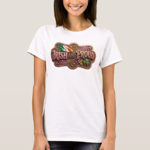 Kühles Pink IRISCH UND STOLZ Shirt Design