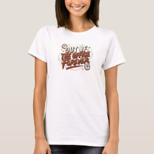 Kühles rotes OUT OF OFFICE Custom-Shirt T-Shirt