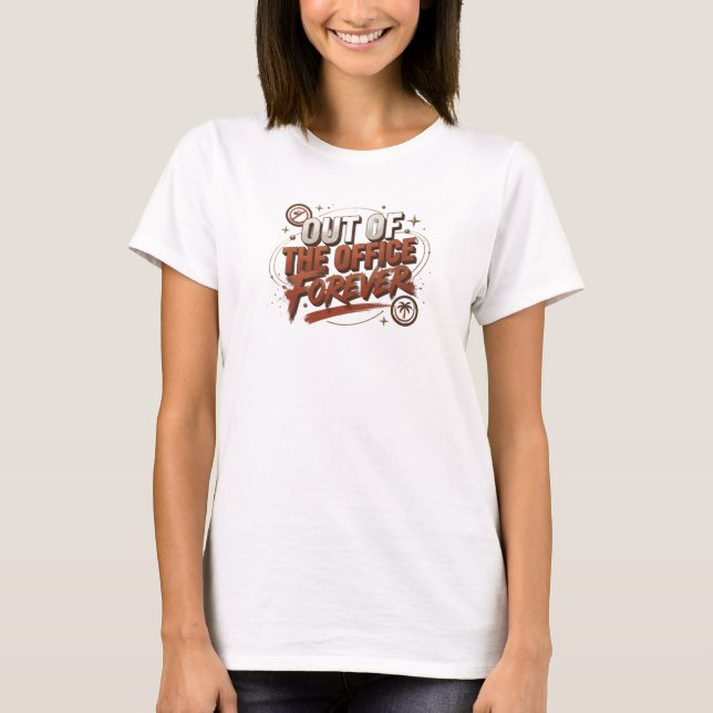 Kühles rotes OUT OF OFFICE Custom-Shirt T-Shirt (Vorderseite)