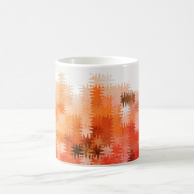 Kühles rustikales Herbstmuster Kaffeetasse (Mittel)