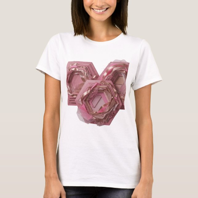 Kühles Silber ABSTRACT ART Design T-Shirt (Vorderseite)
