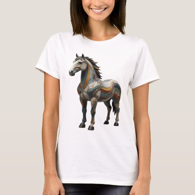 Kühles Silber ABSTRACT ART Design T-Shirt (Vorderseite)