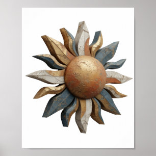 Kühles Silber ABSTRACT ART Design v2 Poster