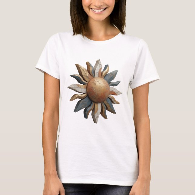 Kühles Silber ABSTRACT ART Design v2 T-Shirt (Vorderseite)