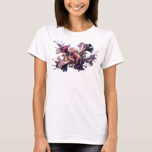 Kühles Silber ABSTRACT ART Grafik T-Shirt (Vorderseite)