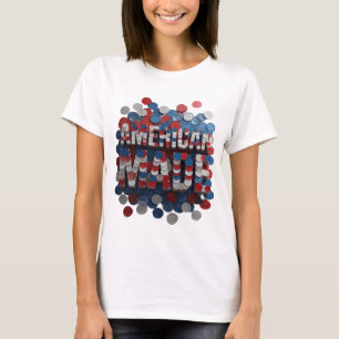 Kühles Silber AMERIKANISCHE FERTIGUNG Grafikdesign T-Shirt