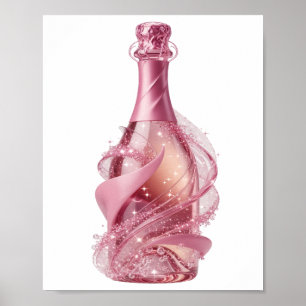 Kühles Silber CHAMPAGNER GLAMOUR Poster
