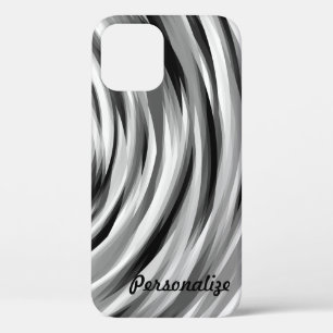 Kühles Silber Schwarz Streifenmuster Case-Mate iPhone Hülle