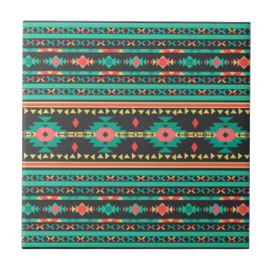 Kühles, tribal-ethnisches geometrisches Muster Fliese