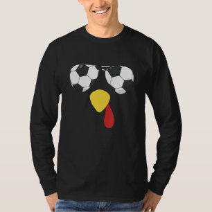 Kühles Truthahngesicht mit Fußballsonnenbrille Tha T-Shirt