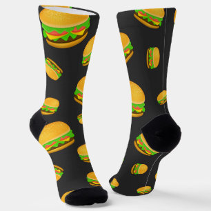 Kühles und lustiges leckeres Burger-Muster Socken