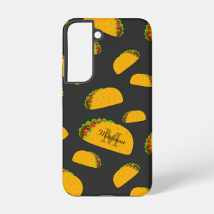 Kühles und lustiges leckeres Taco-Muster Monogramm Samsung Galaxy Hülle