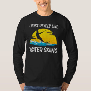 Kühles Wasserskilaufen für Männer Frauen Skisport T-Shirt