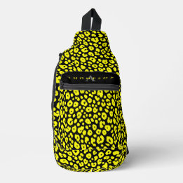 Kühles Wildes Schwarz-Gelbes Stylisches Gepard-Mus Crossbody Bag