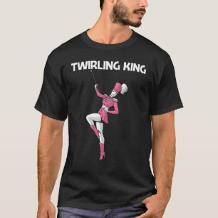 Kühles Wirbeln für Männer Jungen Papa Baton Wirbel T-Shirt