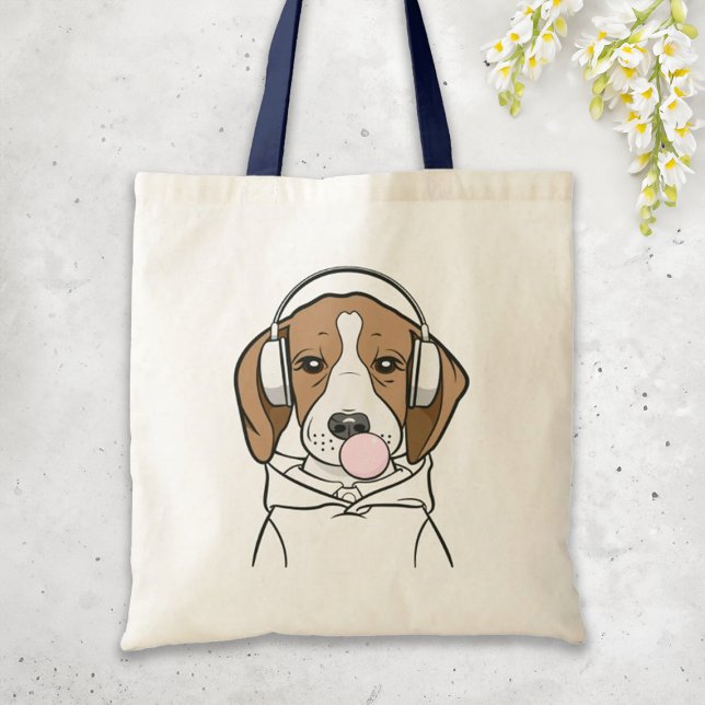 Kühlhund mit Bubblegum Funny Beagle Tragetasche (Von Creator hochgeladen)