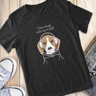 Kühlhund mit Bubblegum Niedlich Funny Beagle Tri-Blend Shirt