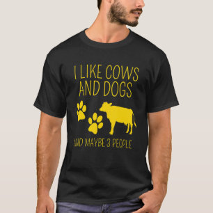 Kuhliebhaber Ich mag Kühe und Hunde und vielleicht T-Shirt
