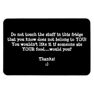 Kühlschrank Food Diief Warning-Customize es. Magnet