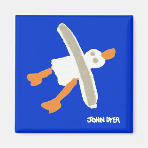 Kühlschrank-Kunst: Seemöwe Magnet