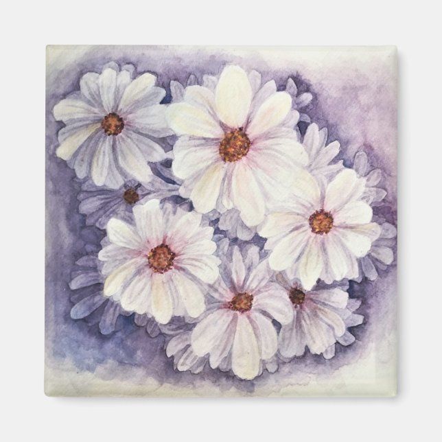 Kühlschrank Magnet Lavender African Daisies (Vorne)