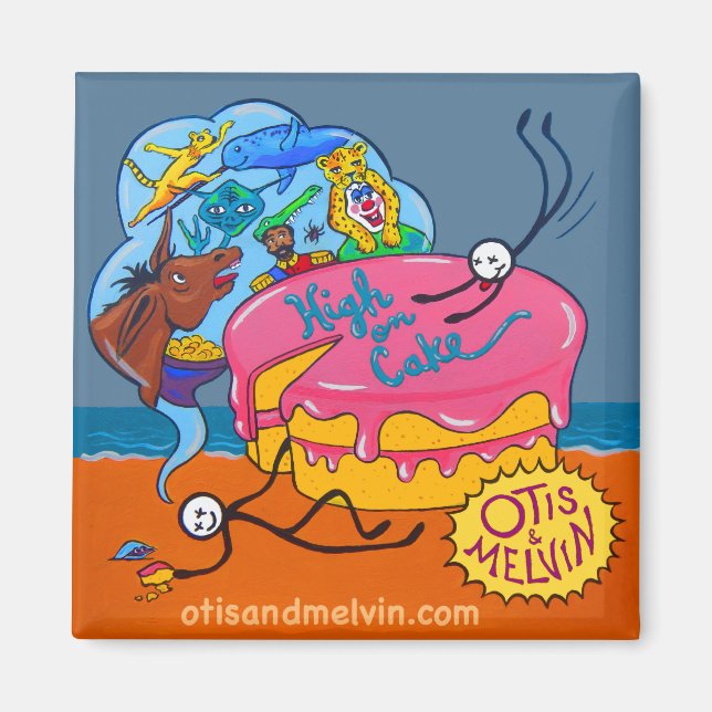 Kühlschrank Magnet - Otis & Melvin, Hoch auf Kuche (Vorne)