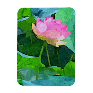 Kühlschrank Magnet Pink Lotus Abstrakt