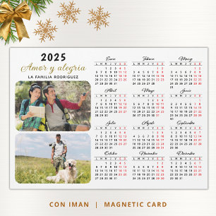 Kühlschrank Magnetic Foto Calendar 2025 auf Spanis Magnetkarte