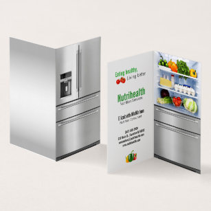 Kühlschrank-Nährstoffbörse Visitenkarten