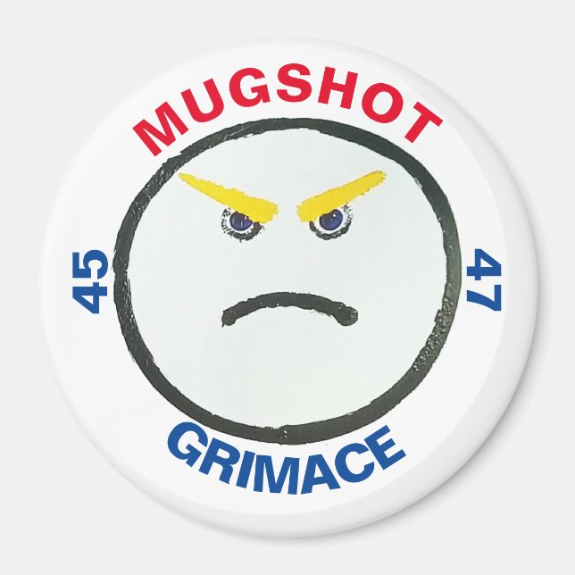 Kühlschrank-Taste GRIMACE MUGSHOT Magnet (Vorne)