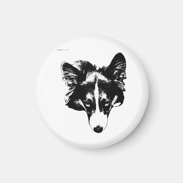 Kühlschrank-Wache Corgi Magnet (Vorne)