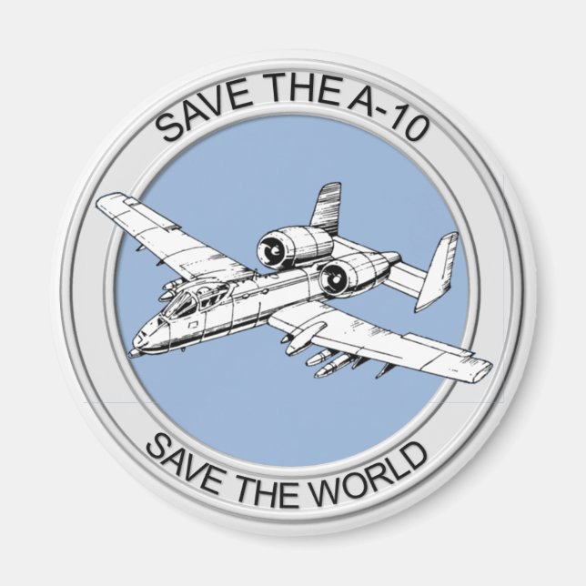 Kühlschrankmagnet A-10 gerettet Magnet (Vorne)