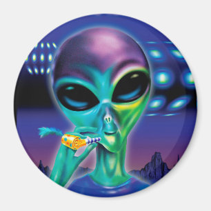 Kühlschrankmagnet Alien bringt mich zu deinem Part Magnet
