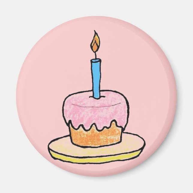 Kühlschrankmagnet "Birthday Cupcake" Magnet (Vorne)