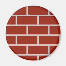 Kühlschrankmagnet (Brick Red & Gray) Magnet