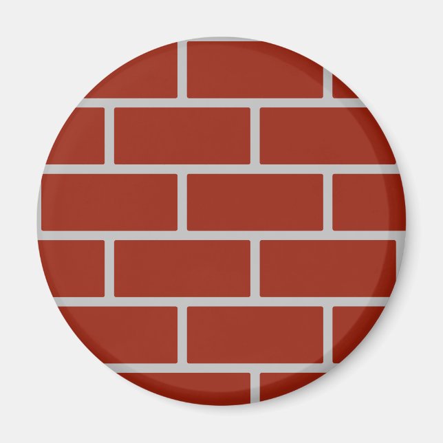 Kühlschrankmagnet (Brick Red & Gray) Magnet (Vorne)