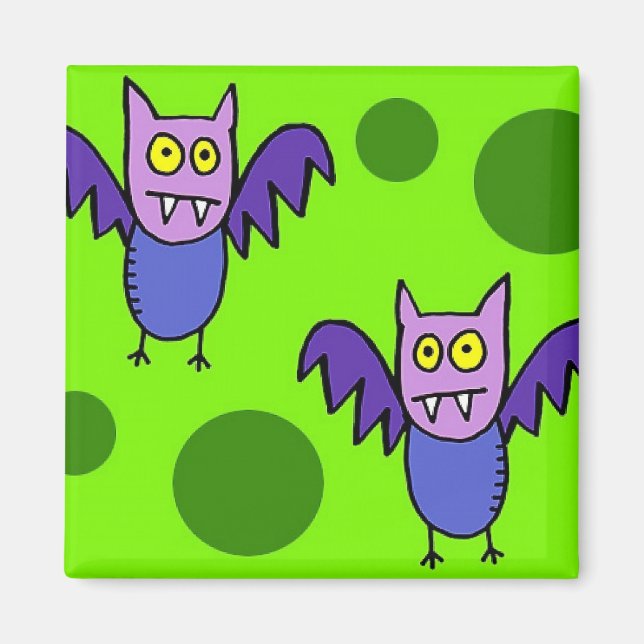 Kühlschrankmagnet "Cartoon Bats" Magnet (Vorne)